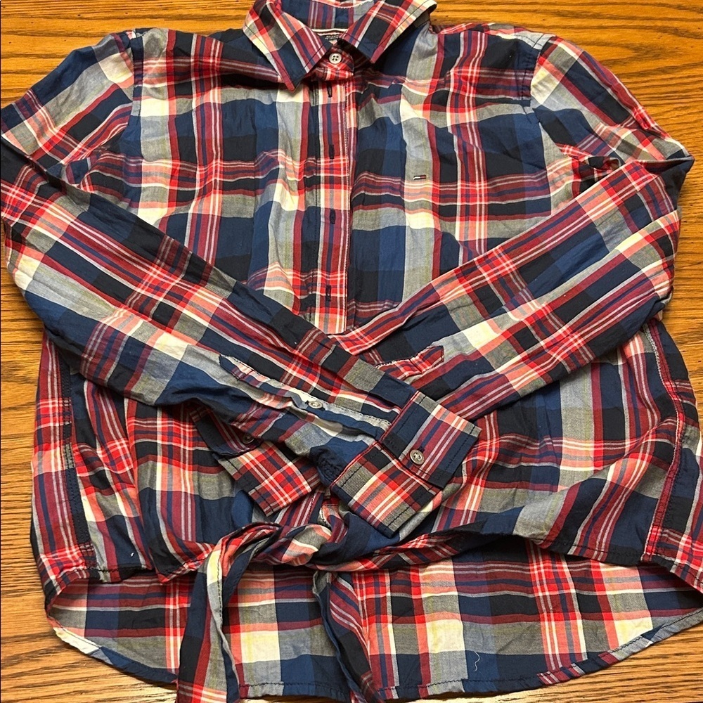 Tommy Hilfiger Plaid Shirt - Red and Blue/9